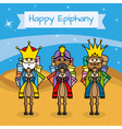happy epiphany card vector image