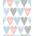 pattern with pastel hearts vector image vector image