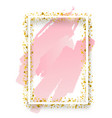 decorative square frame with glitter tinsel vector image vector image