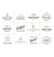 set of bakery pastry elements and bread icons can vector image