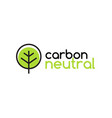 carbon neutral icon logo co2 energy monoxide vector image vector image
