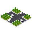 cityscape icon design elements with isometric vector image vector image