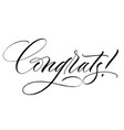 Congrats hand lettering Royalty Free Vector Image