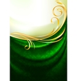 green fabric curtain vector image