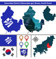 haeundae district busan city south korea vector image
