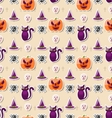 halloween seamless pattern with colorful vector image vector image