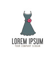 woman clothes logo hand drawn design concept vector image vector image