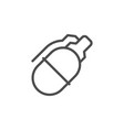grenade line outline icon and bomb concept vector image
