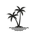 island icon palm tree vector image