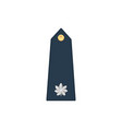lieutenant colonel rank insignia isolated stripe vector image vector image