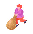 overeating chicken gluttony composition vector image vector image