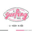 surfing emblem vector image