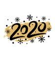 2020 happy new year with snowflakes creative vector image vector image