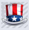 4th july uncle sam hat independence day hat vector image vector image