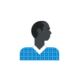 black man side view turned head casual dress vector image