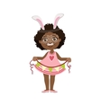 girl with a rabbit make up vector image