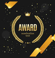 realistic detailed 3d laurel wreath with crown vector image vector image