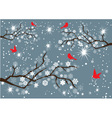 snow branches vector image vector image