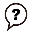 a question mark icon inside speech balloon icon vector image vector image