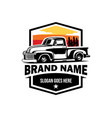 american old truck logo vector image vector image