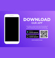 cellphone download app landing page smartphone vector image vector image