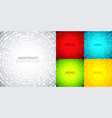 circular bright backgrounds set techno background vector image vector image