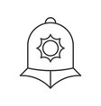 england police helmet related outline icon vector image vector image