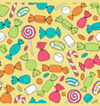 hand drawn candies canes and marshmallows vector image vector image