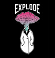 hand drawn unique of person with burst instead vector image vector image
