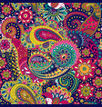 paisley floral seamless pattern indian ornament vector image