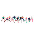 people running marathon runner race isolated vector image