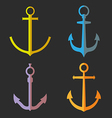 set of anchor symbols or logo vector image vector image