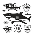 shark dangerous emblems vector image