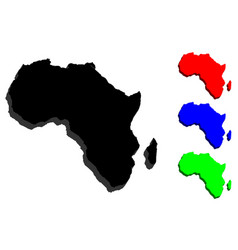 3d map africa Royalty Free Vector Image - VectorStock