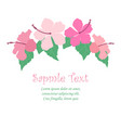 background with tropical flowers vector image