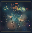 christmas with sparklers vector image