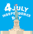 independence day of america statue liberty vector image