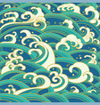 seamless pattern with water waves and splashes vector image vector image