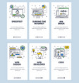 web site linear art onboarding screens vector image