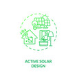 active solar design green concept icon vector image
