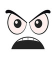 cartoon angry face expression vector image