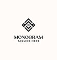 rohouse monogram logo template isolated vector image
