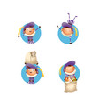sinterklaas kids celebrate dutch holidays vector image vector image