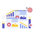 split testing comparing different versions results vector image