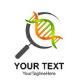 3d search dna line icon symbol and sign design vector image