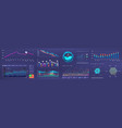 futurustic ui dashboard elements - infographic vector image vector image