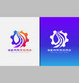 gear road logo design abstract colorful vector image vector image