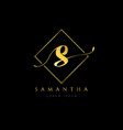 simple elegance initial letter s logo type sign vector image vector image