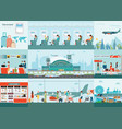 airport infographic of passenger airline vector image