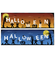 banner halloween vector image vector image